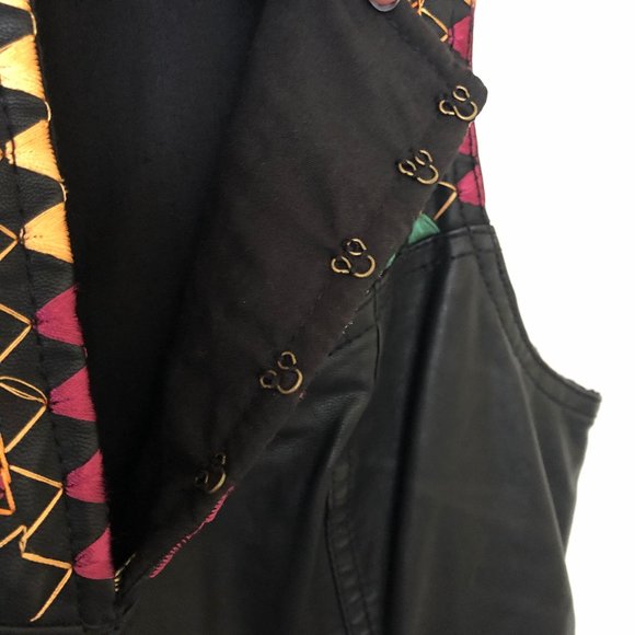 Free People Faux Leather Embroidered Dress - Picture 7 of 11